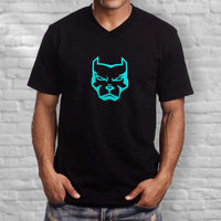 Load image into Gallery viewer, Designs by MyUtopia Shout Out:Pitbull Face Adult Unisex V Neck Tee
