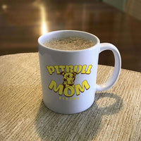 Load image into Gallery viewer, Designs by MyUtopia Shout Out:Pitbull Mom Ceramic White Coffee Mug
