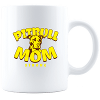 Load image into Gallery viewer, Designs by MyUtopia Shout Out:Pitbull Mom Ceramic White Coffee Mug,11oz / White,Ceramic Coffee Mug

