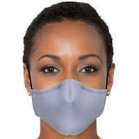 Load image into Gallery viewer, Designs by MyUtopia Shout Out:Plain Light Grey Fitted Face Mask W. Adjustable Ear Loops
