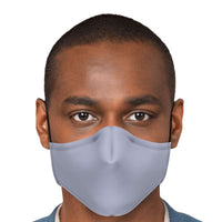 Load image into Gallery viewer, Designs by MyUtopia Shout Out:Plain Light Grey Fitted Face Mask W. Adjustable Ear Loops
