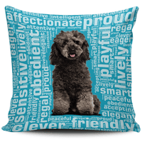 Load image into Gallery viewer, Designs by MyUtopia Shout Out:Playful Poodle Pillowcases,Blue,Pillowcases
