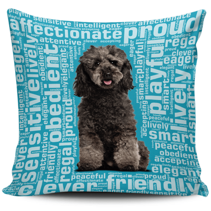 Designs by MyUtopia Shout Out:Playful Poodle Pillowcases,Blue,Pillowcases