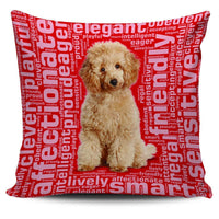 Load image into Gallery viewer, Designs by MyUtopia Shout Out:Playful Poodle Pillowcases,Red,Pillowcases
