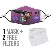 Load image into Gallery viewer, Designs by MyUtopia Shout Out:Poe and Crystal Fox Fabric Face Mask with Filter Pocket,Face Mask / Adult Mask (Age 13+),Fabric Face Mask
