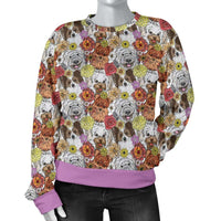Load image into Gallery viewer, Designs by MyUtopia Shout Out:Pomeranian, Papillon, Bolognese, Labradoodle. Friendly dog Ladies Long Sleeve Sweater
