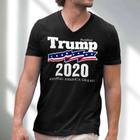 Load image into Gallery viewer, Designs by MyUtopia Shout Out:President Trump 2020 Men&#39;s Printed V-Neck T-Shirt
