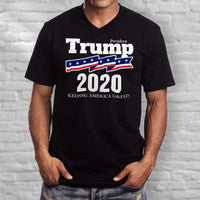 Load image into Gallery viewer, Designs by MyUtopia Shout Out:President Trump 2020 Men&#39;s Printed V-Neck T-Shirt
