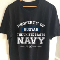 Load image into Gallery viewer, Designs by MyUtopia Shout Out:Property of  Hooyah US Navy Unisex Jersey Short-Sleeve T-Shirt
