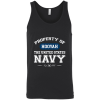 Load image into Gallery viewer, Designs by MyUtopia Shout Out:Property of  Hooyah US Navy Unisex Tank,X-Small / Black,Tank Tops
