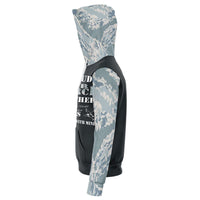 Load image into Gallery viewer, Designs by MyUtopia Shout Out:Proud Air Force Brother, I Grew up with My Hero Premium Pullover Fashion Hoodie Gray
