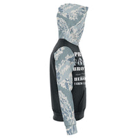 Load image into Gallery viewer, Designs by MyUtopia Shout Out:Proud Air Force Brother, I Grew up with My Hero Premium Pullover Fashion Hoodie Gray
