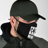 Load image into Gallery viewer, Designs by MyUtopia Shout Out:Proud Air Force Dad Adult Fabric Face Mask with Elastic Ear Loops
