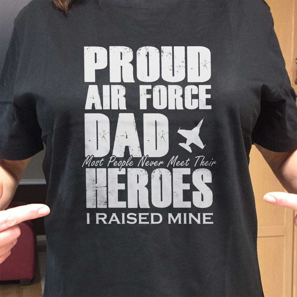 Designs by MyUtopia Shout Out:Proud Air Force Dad Adult Unisex T-Shirt