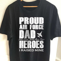 Load image into Gallery viewer, Designs by MyUtopia Shout Out:Proud Air Force Dad Adult Unisex T-Shirt,S / Black,Adult Unisex T-Shirt
