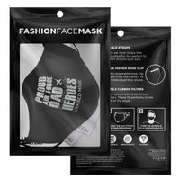 Load image into Gallery viewer, Designs by MyUtopia Shout Out:Proud Air Force Dad, I Raised My Hero Fitted Face Mask with Adjustable Ear Loops
