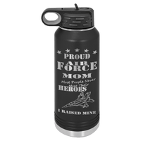Load image into Gallery viewer, Designs by MyUtopia Shout Out:Proud Air Force Mom, I Raised My Hero, Custom Engraved Personalized 32oz Polar Camel Water Bottle,Black / 32oz,Polar Camel - 32oz Water Bottle
