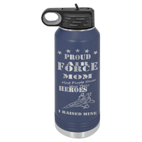 Load image into Gallery viewer, Designs by MyUtopia Shout Out:Proud Air Force Mom, I Raised My Hero, Custom Engraved Personalized 32oz Polar Camel Water Bottle,Navy / 32oz,Polar Camel - 32oz Water Bottle
