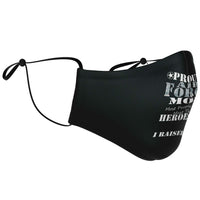 Load image into Gallery viewer, Designs by MyUtopia Shout Out:Proud Air Force Mom, I Raised My Hero Fabric Face Mask w. Adjustable Ear Loops
