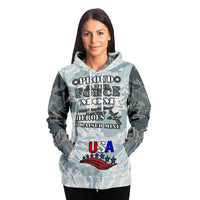 Load image into Gallery viewer, Designs by MyUtopia Shout Out:Proud Air Force Mom, I Raised My Hero USA Premium Pullover Fashion Hoodie,XS / Gray,Pullover Hoodie - AOP
