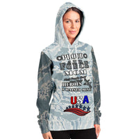 Load image into Gallery viewer, Designs by MyUtopia Shout Out:Proud Air Force Mom, I Raised My Hero USA Premium Pullover Fashion Hoodie

