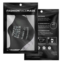 Load image into Gallery viewer, Designs by MyUtopia Shout Out:Proud Air Force Sister I Grew Up with my Hero  Adult Fitted Face Mask w. Adjustable Ear Loops
