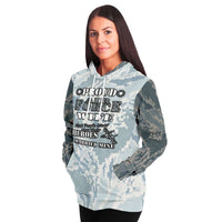 Load image into Gallery viewer, Designs by MyUtopia Shout Out:Proud Air Force Wife, I Married My Hero Premium Pullover Hoodie Gray Camo

