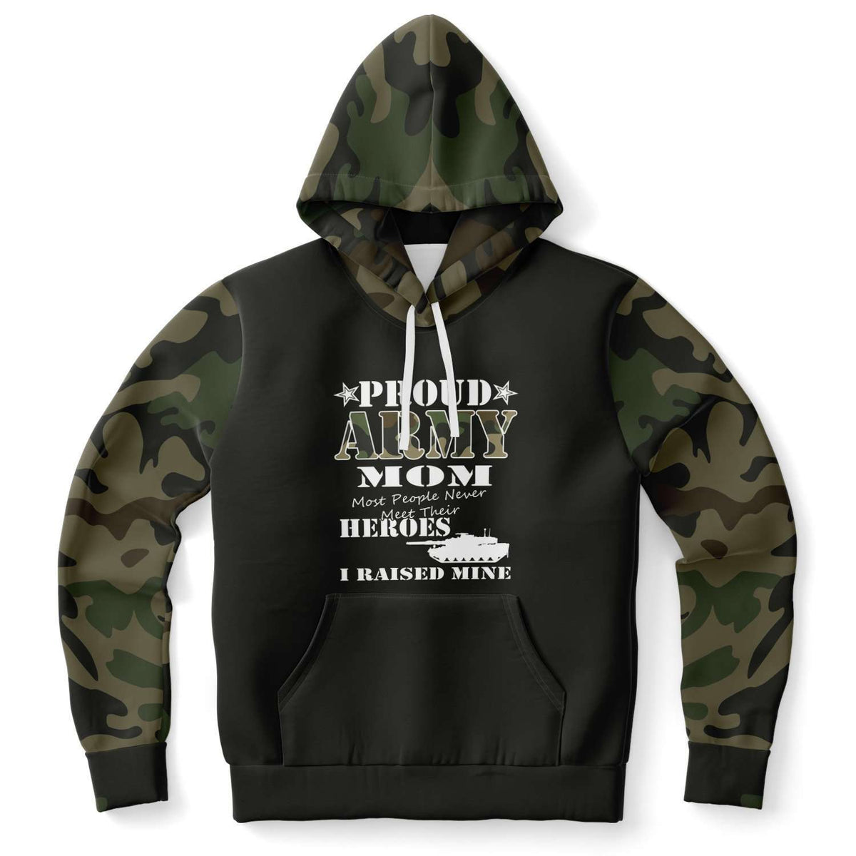 Designs by MyUtopia Shout Out:Proud Army Daughter I was Raised by my Hero 3d printed Adult Hoodie Hooded Sweatshirt,XS,Pullover Hoodie - AOP