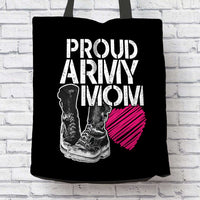 Load image into Gallery viewer, Designs by MyUtopia Shout Out:Proud Army Mom Fabric Totebag Reusable Shopping Tote
