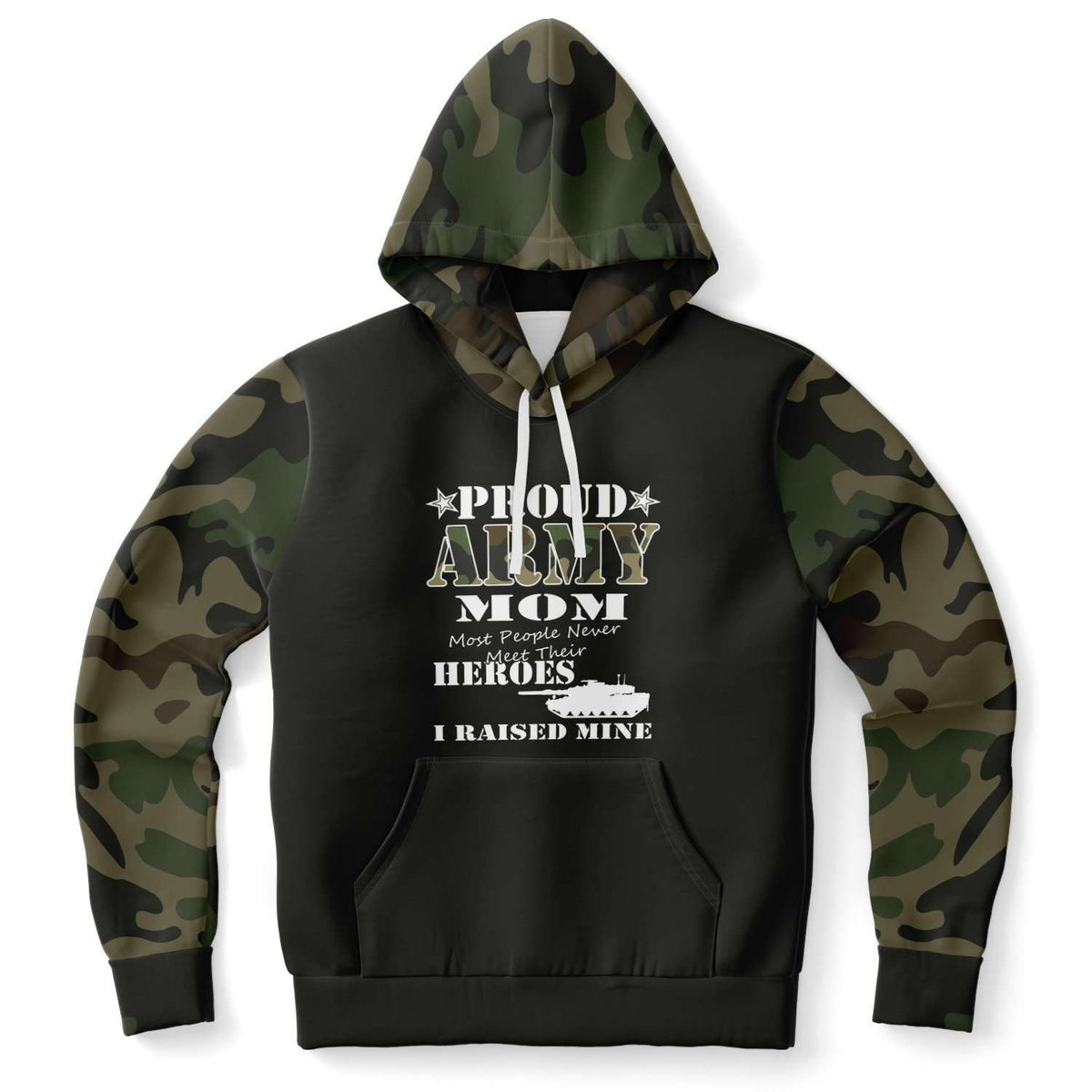 Designs by MyUtopia Shout Out:Proud Army Mom, I Raised My Hero 3d Printed Adult Hoodie Hooded Sweatshirt,XS,Fashion Hoodie - AOP
