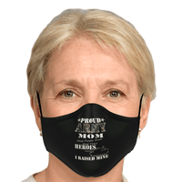 Load image into Gallery viewer, Designs by MyUtopia Shout Out:Proud Army Mom, I Raised My Hero Fitted Face Mask with Adjustable Ear Loops
