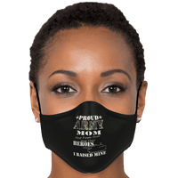 Load image into Gallery viewer, Designs by MyUtopia Shout Out:Proud Army Mom, I Raised My Hero Fitted Face Mask with Adjustable Ear Loops
