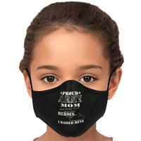 Load image into Gallery viewer, Designs by MyUtopia Shout Out:Proud Army Mom, I Raised My Hero Fitted Face Mask with Adjustable Ear Loops
