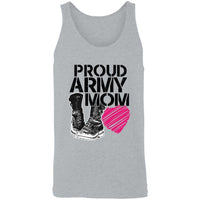 Load image into Gallery viewer, Designs by MyUtopia Shout Out:Proud Army Mom Soldier Boots and Heart Ultra Cotton Unisex Tank Top,Athletic Heather / X-Small,Tank Tops
