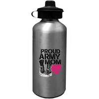 Load image into Gallery viewer, Designs by MyUtopia Shout Out:Proud Army Mom Soldier Boots and Heart Water Bottles,Stainless / 20oz,Water Bottle
