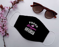 Load image into Gallery viewer, Designs by MyUtopia Shout Out:Proud Daughter of Air Force Veteran Adult Fabric Face Mask with Elastic Ear Loops
