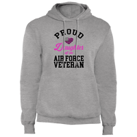 Load image into Gallery viewer, Designs by MyUtopia Shout Out:Proud Daughter of an Air Force Veteran Core Fleece Pullover Hoodie,Athletic Heather / S,Pullover Hoodie
