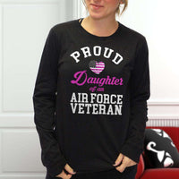 Load image into Gallery viewer, Designs by MyUtopia Shout Out:Proud Daughter of an Air Force Veteran Long Sleeve Ultra Cotton Unisex T-Shirt
