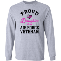 Load image into Gallery viewer, Designs by MyUtopia Shout Out:Proud Daughter of an Air Force Veteran Long Sleeve Ultra Cotton Unisex T-Shirt,Sport Grey / S,T-Shirts
