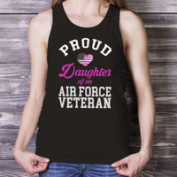 Load image into Gallery viewer, Designs by MyUtopia Shout Out:Proud Daughter of an Air Force Veteran Tank Top
