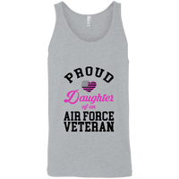 Load image into Gallery viewer, Designs by MyUtopia Shout Out:Proud Daughter of an Air Force Veteran Tank Top,Athletic Heather / X-Small,Tank Tops
