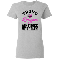 Load image into Gallery viewer, Designs by MyUtopia Shout Out:Proud Daughter of an Air Force Veteran Ultra Cotton  Ladies Round Neck T-Shirt,S / Sport Grey,Ladies T-Shirts

