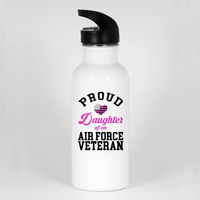 Load image into Gallery viewer, Designs by MyUtopia Shout Out:Proud Daughter of an Air Force Veteran Water Bottle
