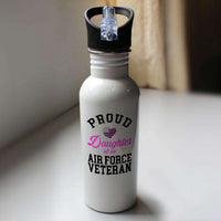 Load image into Gallery viewer, Designs by MyUtopia Shout Out:Proud Daughter of an Air Force Veteran Water Bottle
