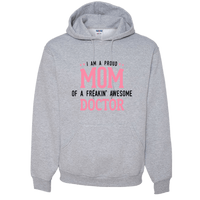 Load image into Gallery viewer, Designs by MyUtopia Shout Out:Proud Mom Personalized Adult Hoodie,Athletic Heather / S,Pullover Hoodie

