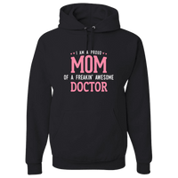 Load image into Gallery viewer, Designs by MyUtopia Shout Out:Proud Mom Personalized Adult Hoodie,Black / S,Pullover Hoodie
