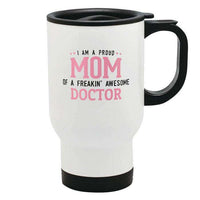 Load image into Gallery viewer, Designs by MyUtopia Shout Out:Proud Mom Personalized Stainless Steel Travel Mug
