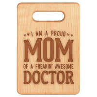 Load image into Gallery viewer, Designs by MyUtopia Shout Out:Proud Mom Personalized With Kids Names Laser Engraved Maple Cutting Board,6″ X 9″ / Maple,Cutting Board
