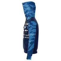 Load image into Gallery viewer, Designs by MyUtopia Shout Out:Proud Navy Dad, I Raised My Hero Premium Pullover Fashion Hoodie Gray
