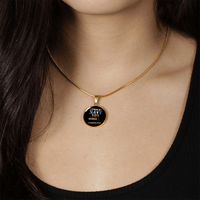 Load image into Gallery viewer, Designs by MyUtopia Shout Out:Proud Navy Wife Personalized Engravable Keepsake Necklace
